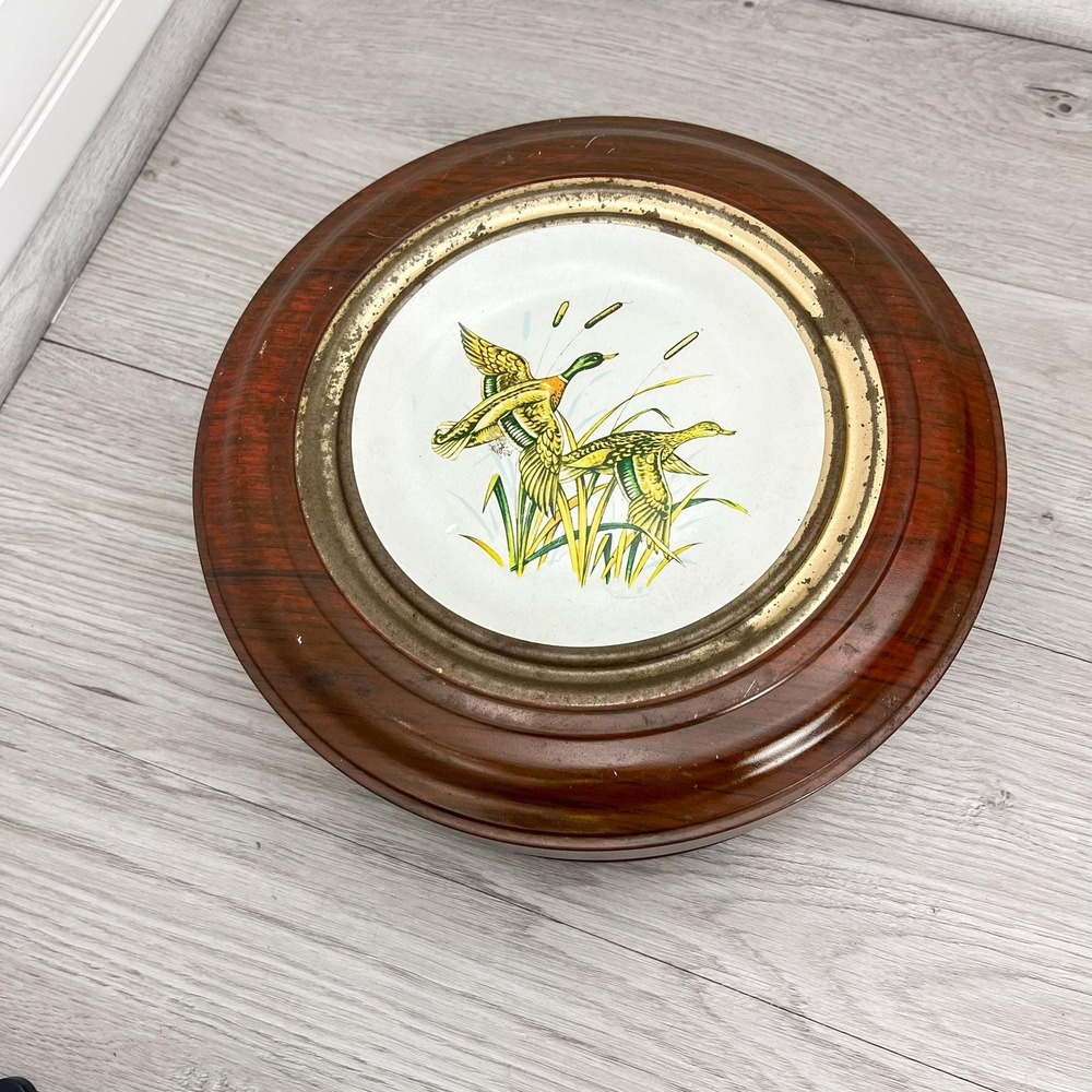 Vintage Mallard‎ Duck Tin: Decorative Storage Container with Lid